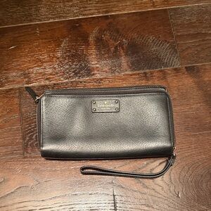 Kate Spade Black Leather Clutch